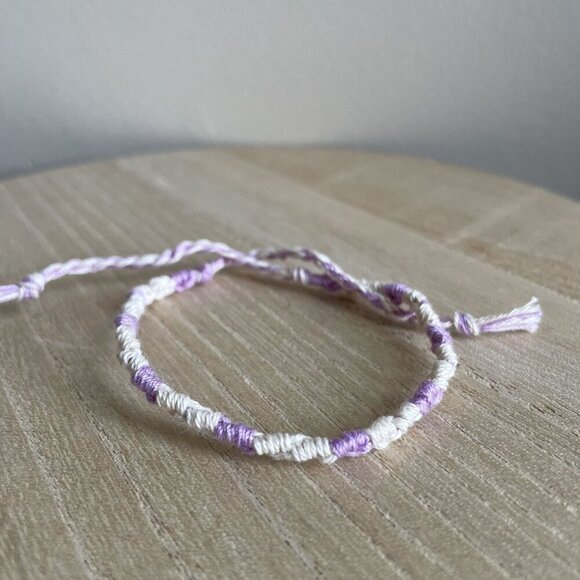 Anemone Bracelet, anklet, trendy, comfortable, tie, embroidery thread, woven, gi - Picture 1 of 1